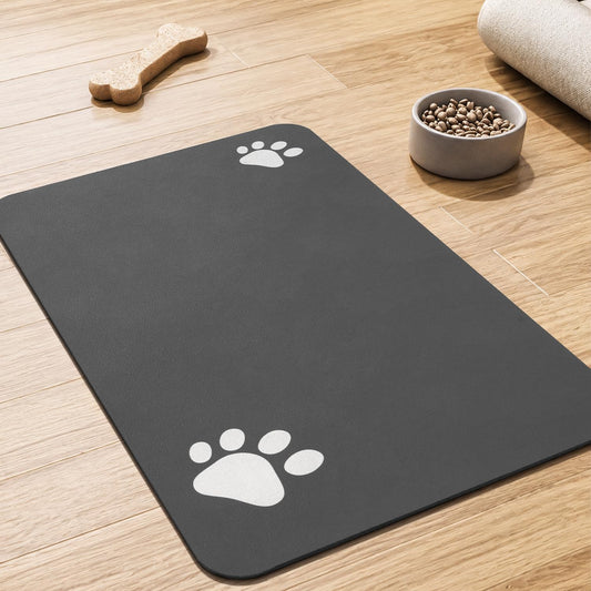 PADOOR Pet Feeding Mat-Absorbent Dog Mat for Food and Water Bowl-No Stains Easy Clean Dog Food Mat-Quick Dry Water Dispenser-Puppy Supplies Accessories - Pawhive